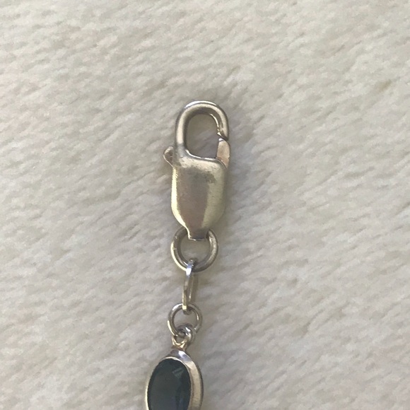 Sterling Silver and Oval Colored Crystal Bracelet - Picture 3 of 5